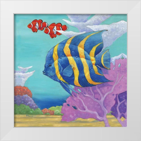 Under the Sea IV White Modern Wood Framed Art Print by Brent, Paul