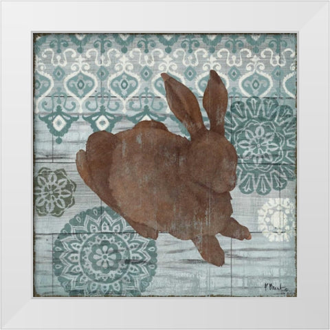 Woodland Ikat I White Modern Wood Framed Art Print by Brent, Paul