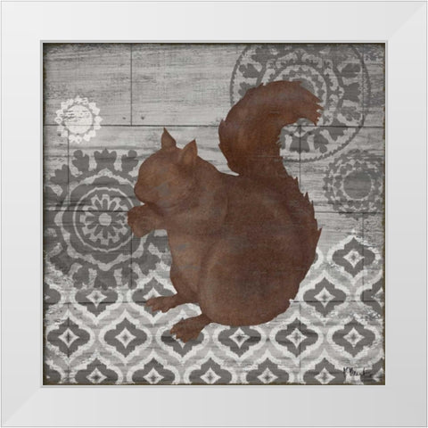 Woodland Ikat III White Modern Wood Framed Art Print by Brent, Paul