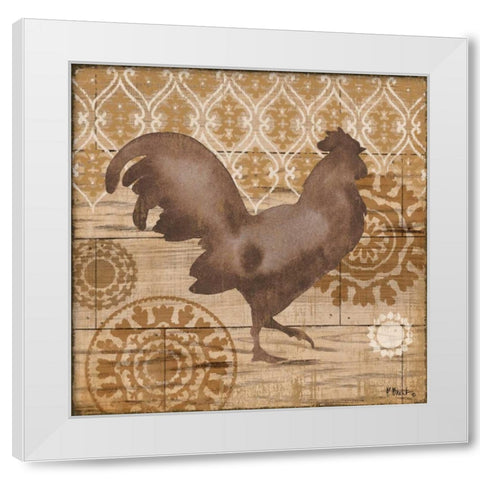 Woodland Ikat IV White Modern Wood Framed Art Print by Brent, Paul