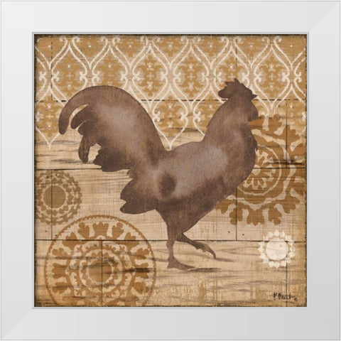 Woodland Ikat IV White Modern Wood Framed Art Print by Brent, Paul