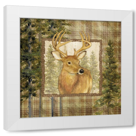 Lodge Portrait I White Modern Wood Framed Art Print by Brent, Paul