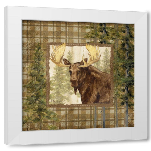 Lodge Portrait IV White Modern Wood Framed Art Print by Brent, Paul