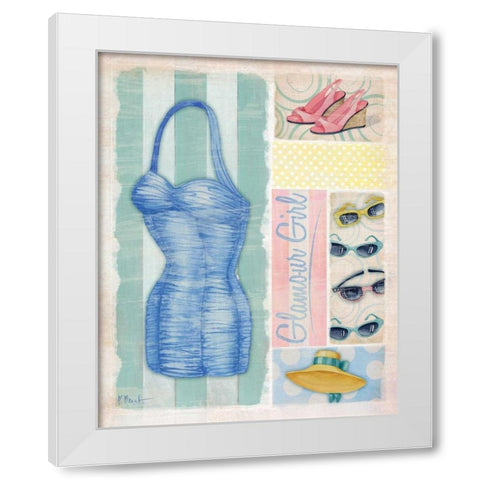 Glamour Girl I White Modern Wood Framed Art Print by Brent, Paul