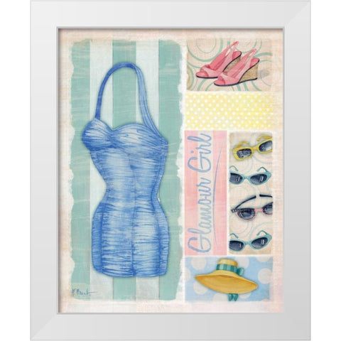 Glamour Girl I White Modern Wood Framed Art Print by Brent, Paul