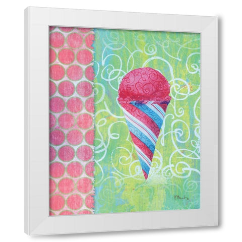 Frozen Delight IV White Modern Wood Framed Art Print by Brent, Paul