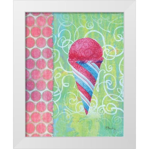 Frozen Delight IV White Modern Wood Framed Art Print by Brent, Paul