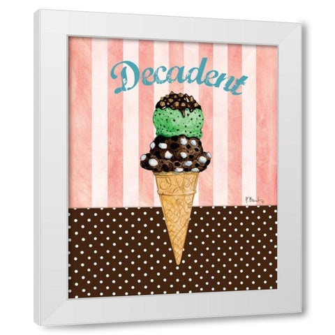 Ice Cream Shoppe III White Modern Wood Framed Art Print by Brent, Paul