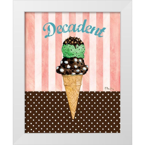 Ice Cream Shoppe III White Modern Wood Framed Art Print by Brent, Paul