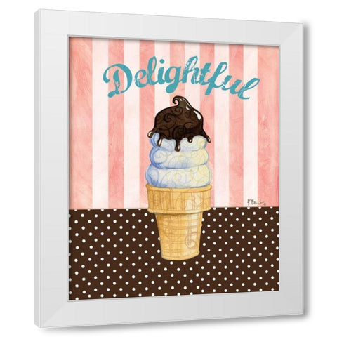 Ice Cream Shoppe IV White Modern Wood Framed Art Print by Brent, Paul