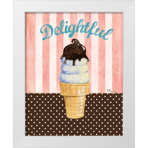 Ice Cream Shoppe IV White Modern Wood Framed Art Print by Brent, Paul