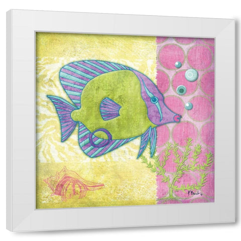 Fantasy Reef VI White Modern Wood Framed Art Print by Brent, Paul
