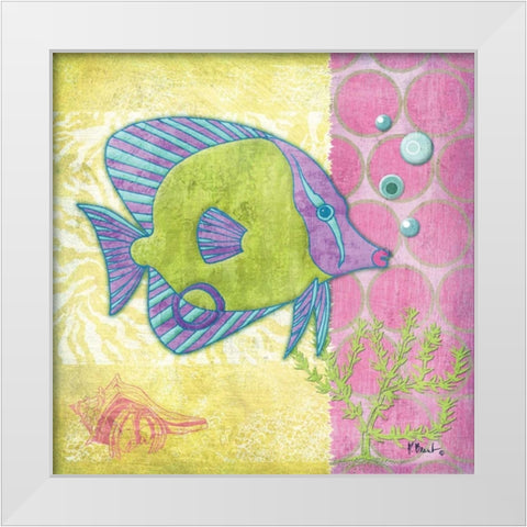 Fantasy Reef VI White Modern Wood Framed Art Print by Brent, Paul