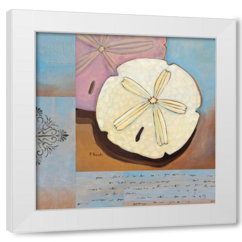 Sanibel Sand Dollar White Modern Wood Framed Art Print by Brent, Paul