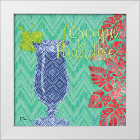 Island Breeze III White Modern Wood Framed Art Print by Brent, Paul