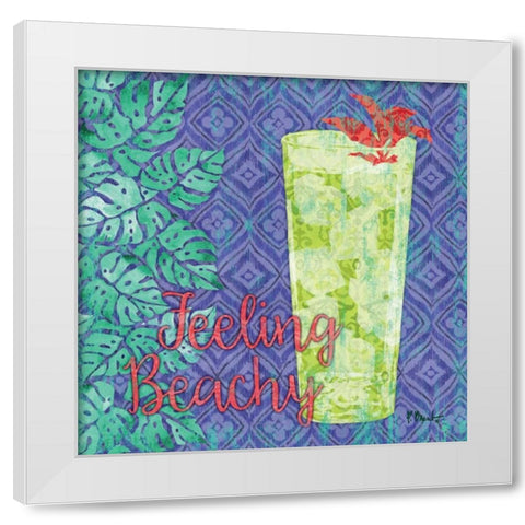 Island Breeze IV White Modern Wood Framed Art Print by Brent, Paul