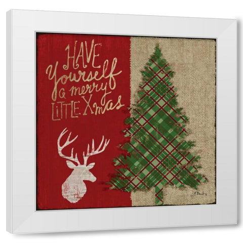 Tartan Holiday I White Modern Wood Framed Art Print by Brent, Paul