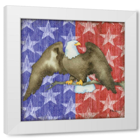 Brave Eagle I White Modern Wood Framed Art Print by Brent, Paul
