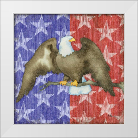 Brave Eagle I White Modern Wood Framed Art Print by Brent, Paul