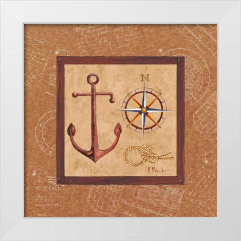 Newport I White Modern Wood Framed Art Print by Brent, Paul