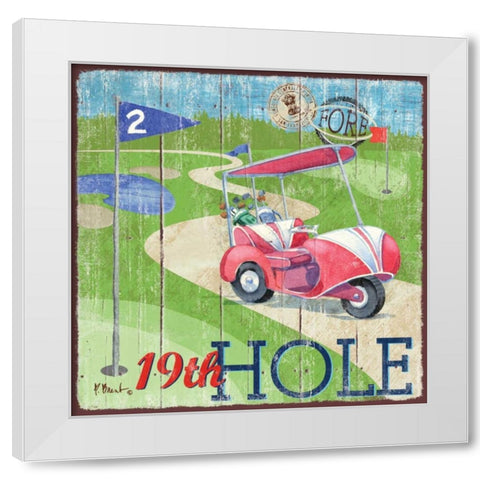 Golf Time II White Modern Wood Framed Art Print by Brent, Paul