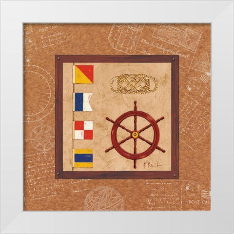 Newport II White Modern Wood Framed Art Print by Brent, Paul