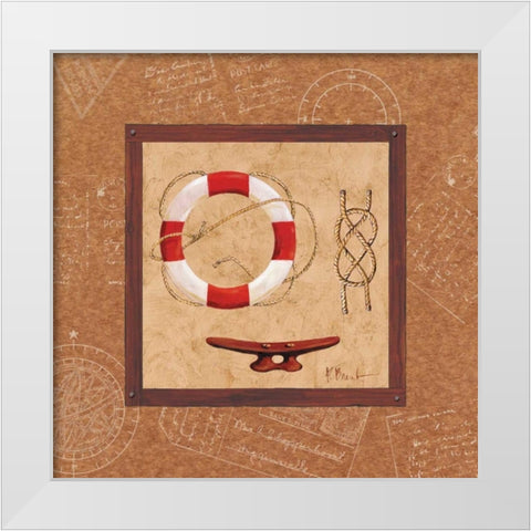 Newport III White Modern Wood Framed Art Print by Brent, Paul