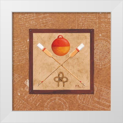 Newport IV White Modern Wood Framed Art Print by Brent, Paul