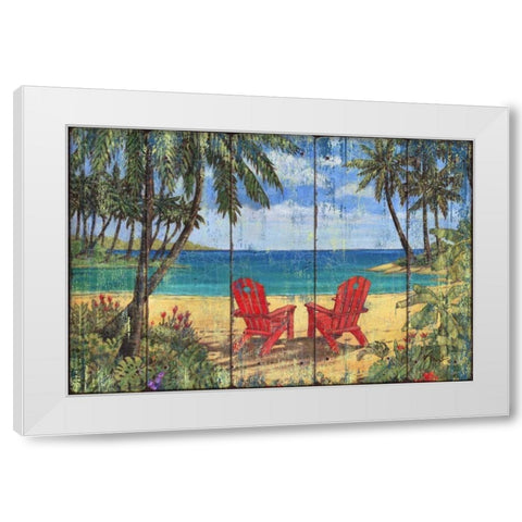 Discovery Bay White Modern Wood Framed Art Print by Brent, Paul