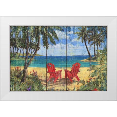 Discovery Bay White Modern Wood Framed Art Print by Brent, Paul