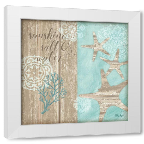 Beach Boardwalk II White Modern Wood Framed Art Print by Brent, Paul