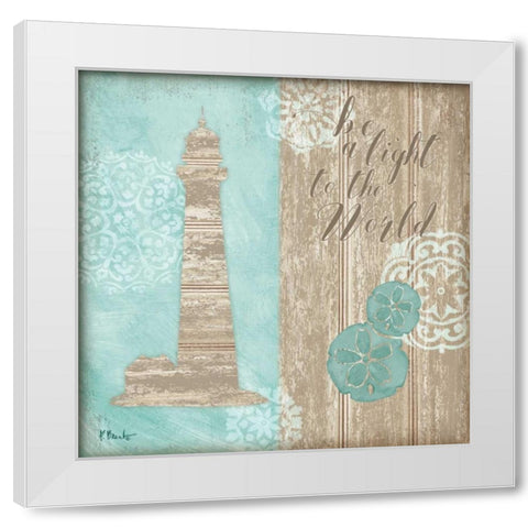 Beach Boardwalk III White Modern Wood Framed Art Print by Brent, Paul