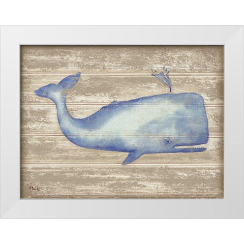 Providence Whale White Modern Wood Framed Art Print by Brent, Paul