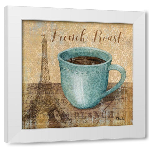 Bonjour Cafe I White Modern Wood Framed Art Print by Brent, Paul