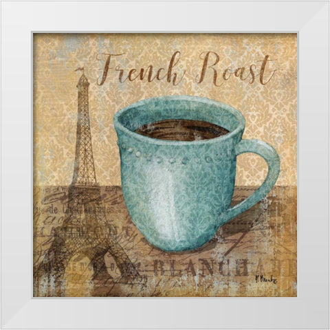 Bonjour Cafe I White Modern Wood Framed Art Print by Brent, Paul