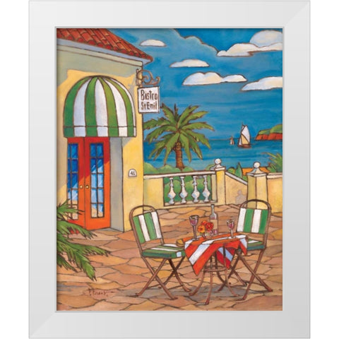 Bistro St. Emil White Modern Wood Framed Art Print by Brent, Paul