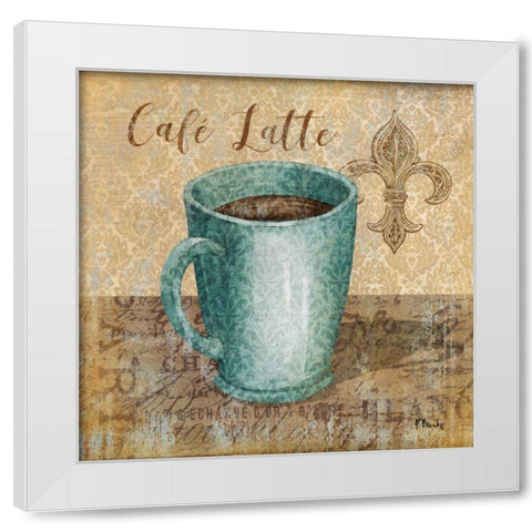 Bonjour Cafe II White Modern Wood Framed Art Print by Brent, Paul