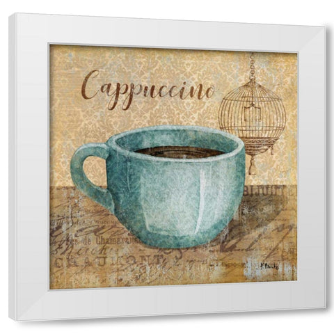 Bonjour Cafe IV White Modern Wood Framed Art Print by Brent, Paul