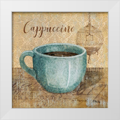 Bonjour Cafe IV White Modern Wood Framed Art Print by Brent, Paul