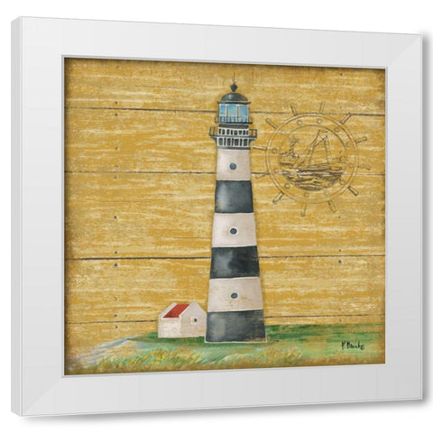 Boothbay Lighthouse II White Modern Wood Framed Art Print by Brent, Paul