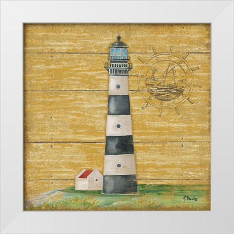 Boothbay Lighthouse II White Modern Wood Framed Art Print by Brent, Paul