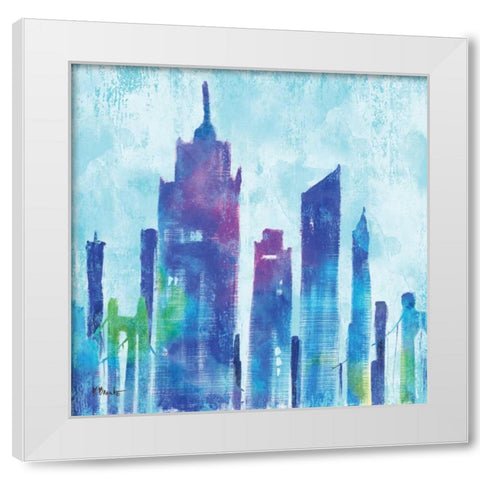 Manhattan I White Modern Wood Framed Art Print by Brent, Paul