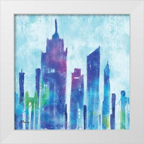 Manhattan I White Modern Wood Framed Art Print by Brent, Paul
