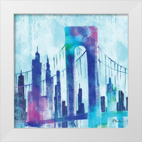 Manhattan II White Modern Wood Framed Art Print by Brent, Paul