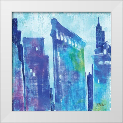 Manhattan IV White Modern Wood Framed Art Print by Brent, Paul