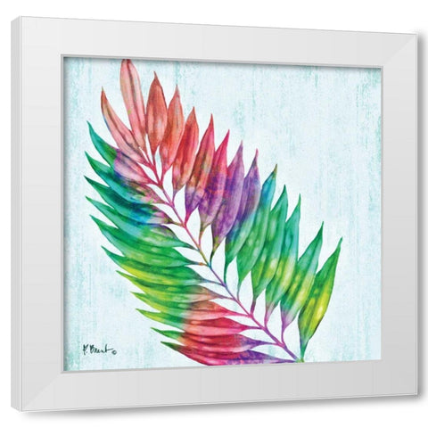 Prism Palm I White Modern Wood Framed Art Print by Brent, Paul