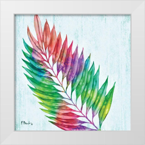 Prism Palm I White Modern Wood Framed Art Print by Brent, Paul