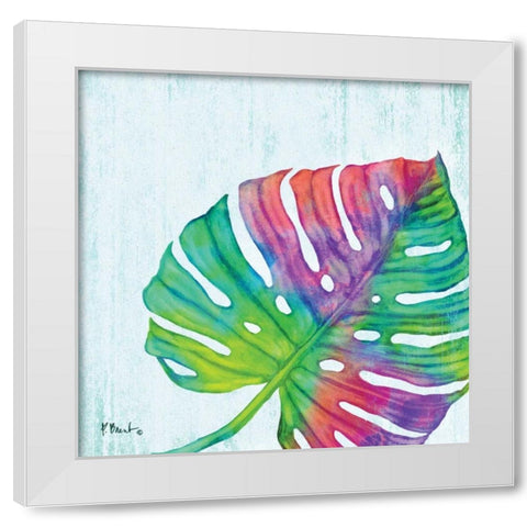 Prism Palm II White Modern Wood Framed Art Print by Brent, Paul