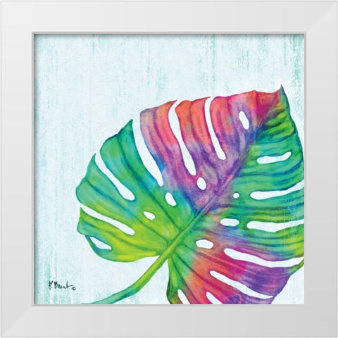 Prism Palm II White Modern Wood Framed Art Print by Brent, Paul
