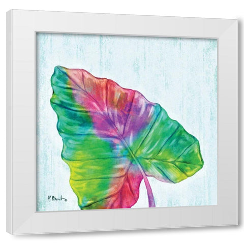 Prism Palm III White Modern Wood Framed Art Print by Brent, Paul